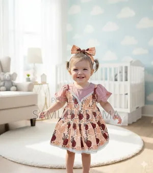 Mk- 0367 Babygirl Floral Dress With Headband Size: 6-9, 9-12