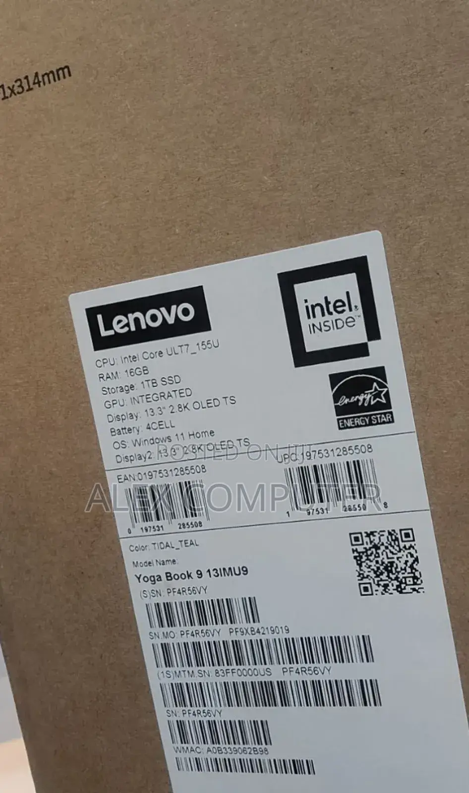 New Laptop Lenovo Yoga Book 9i 16GB Intel Core I9 SSD 1T