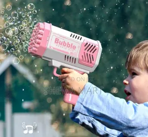 Mini Space Light Bubble Machine, 36-Holes Electric Handheld Bubble