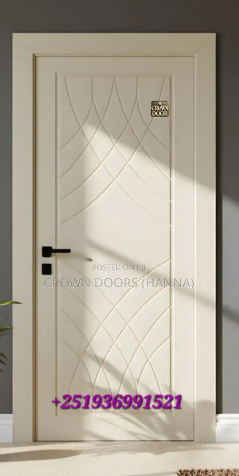 Crown Door Made of Natural Stone, Wooden Fiber Add Chem.