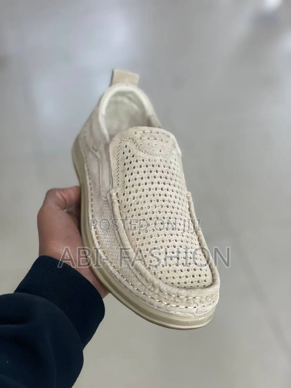 Ivory Suede Men's Lofers