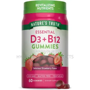 Vitamin B12 + D3 Gummies | 60 Count Strawberry Flavor