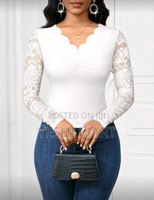 Lady 2025 New Elegant Commuting White Solid Color Lace Patchwork Fitte