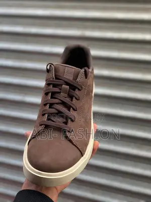 Brown Leather Caterpillar Sneakers Mens