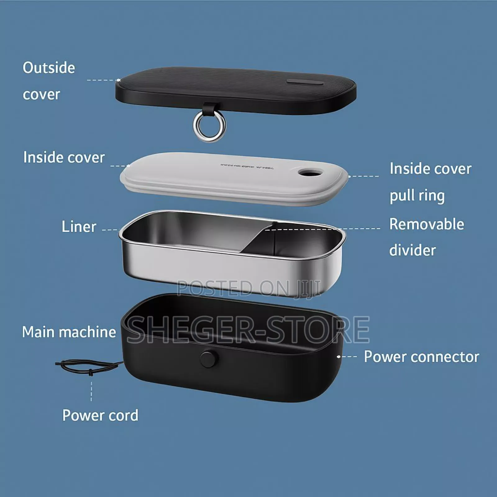 High Class Portable Electric Lunchbox ( የያዝኩት ምግብ ይቀዘቅዝብኛል ብለው አይስጉ )