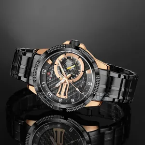 Naviforce Nf-9223 Dual Mastery Men Quartz Black Wristwatch