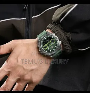 Naviforce Nf-9223 Dual Mastery Men Quartz Watch Rectangle Wristwatch