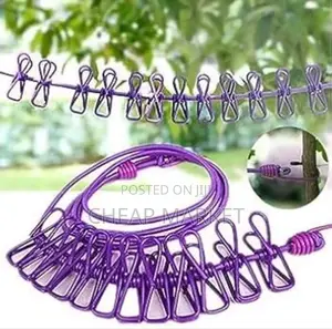 Clotheline Rope With 12 Hooks