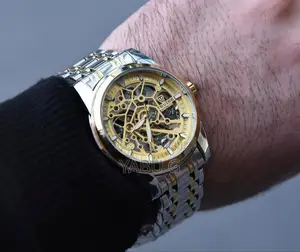 Tevise Luxury Men's Watch Retro Carved Waterproof Men's Mechanical