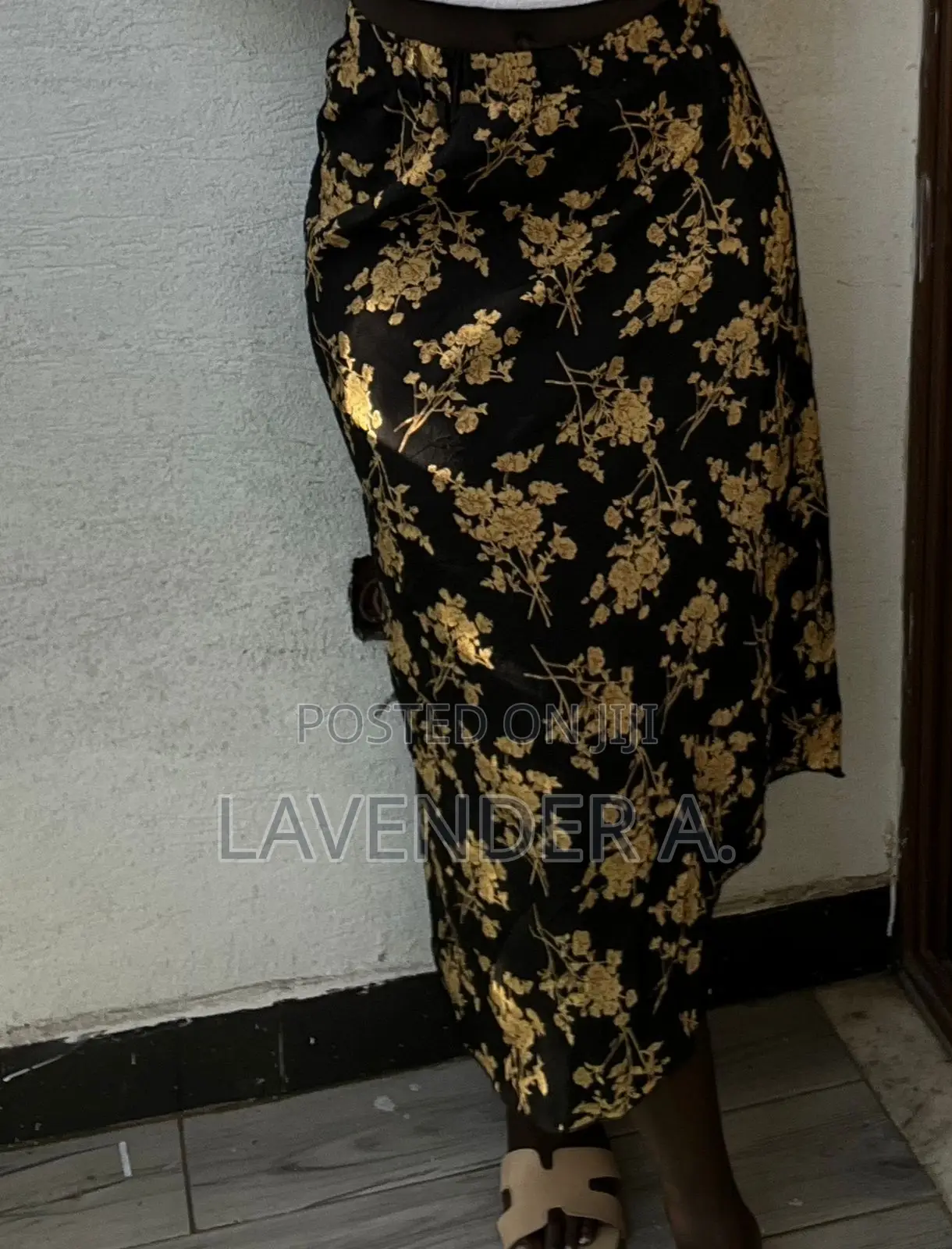 Floral and Plain Maxi Skirts