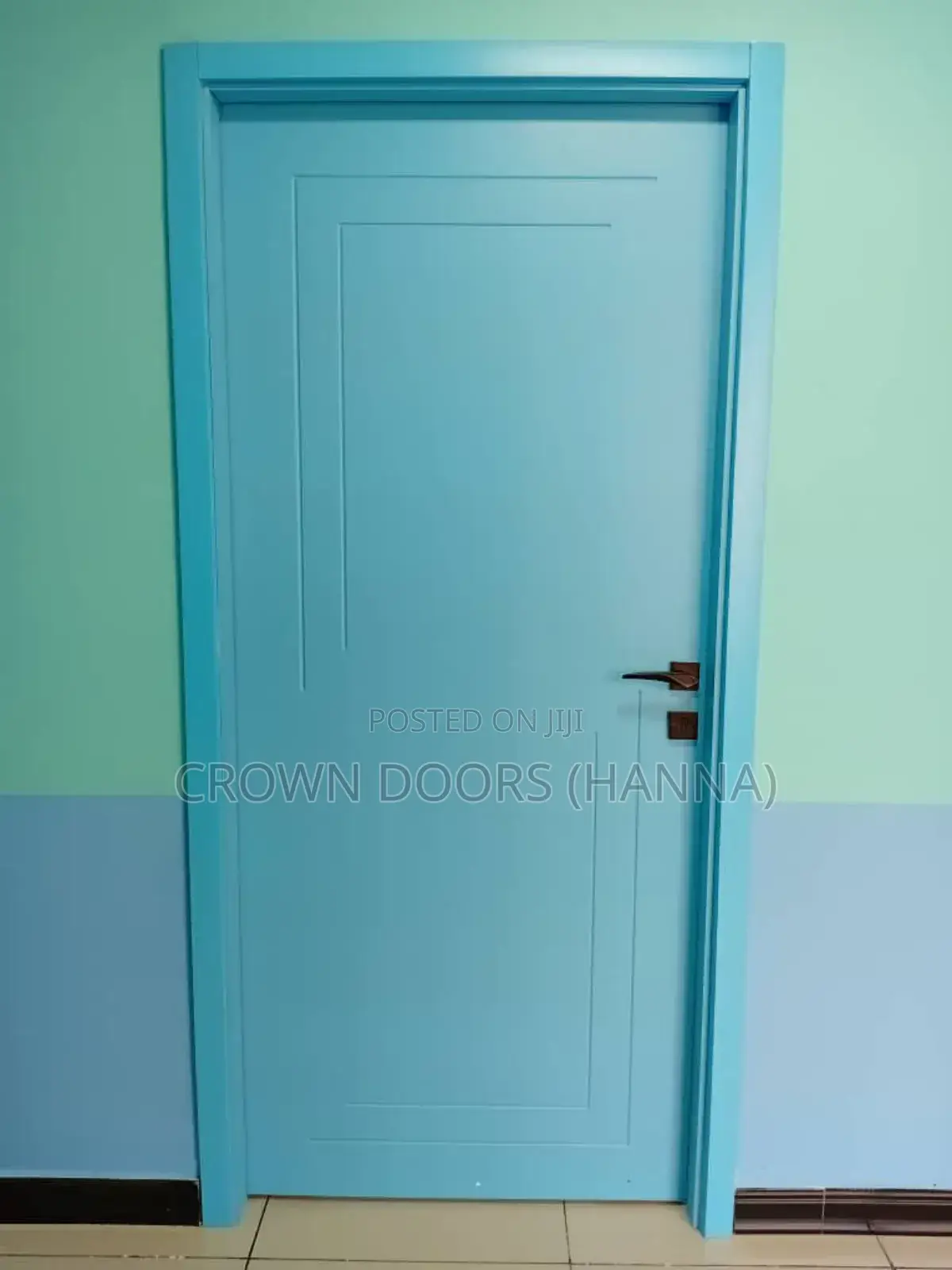 Crown Door Made of Natural Stone, Wooden Fiber