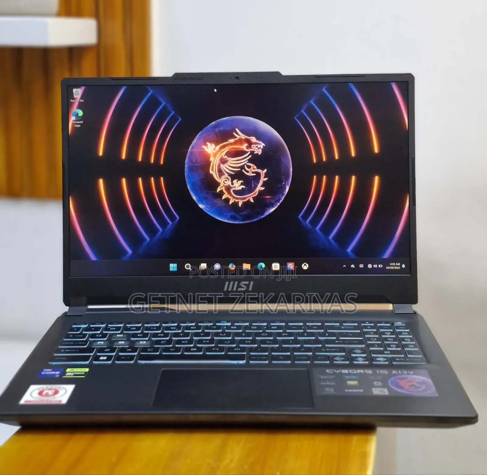 New Laptop MSI Cyborg 15 16GB Intel Core I7 SSD 512GB
