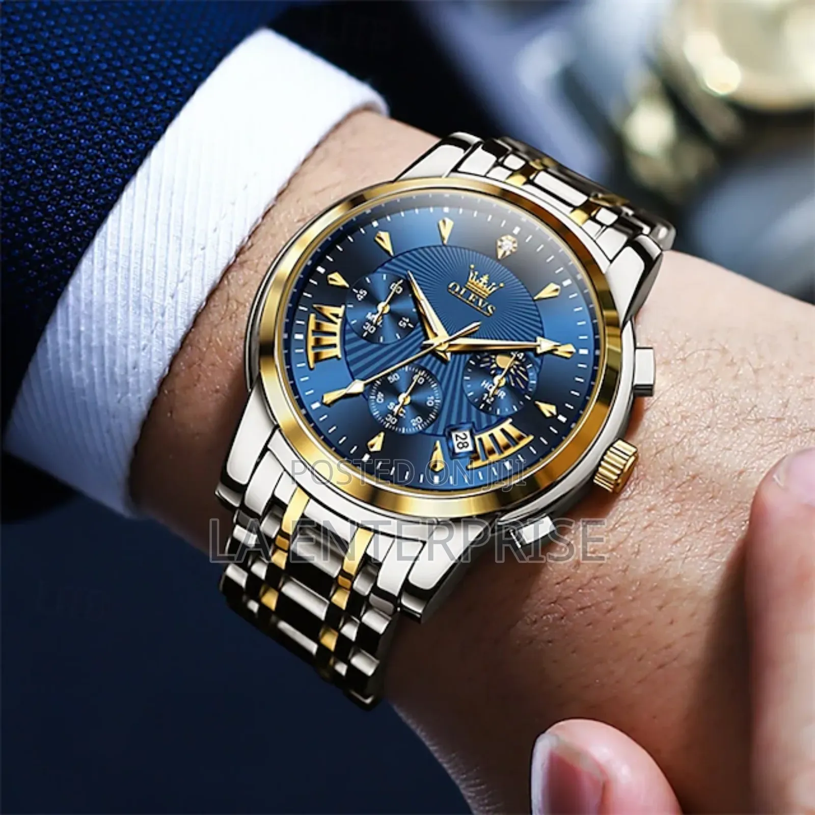 Olevs Silver Quartz Watch