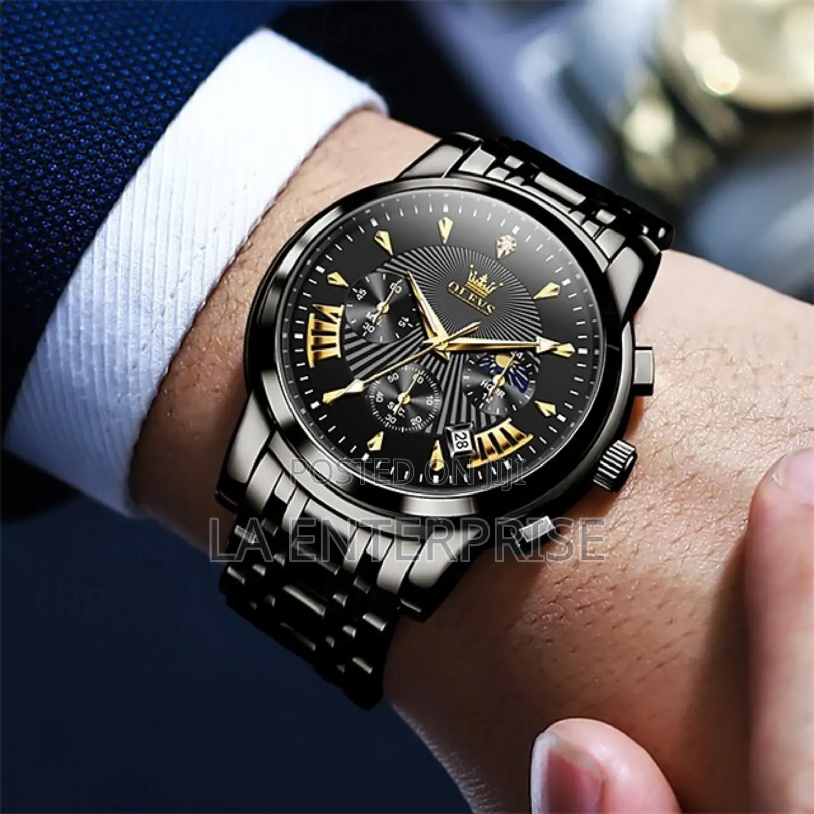 Olevs Fullblack Watch