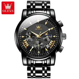 Olevs Mens Wrist Watches Quartz Business Stainless