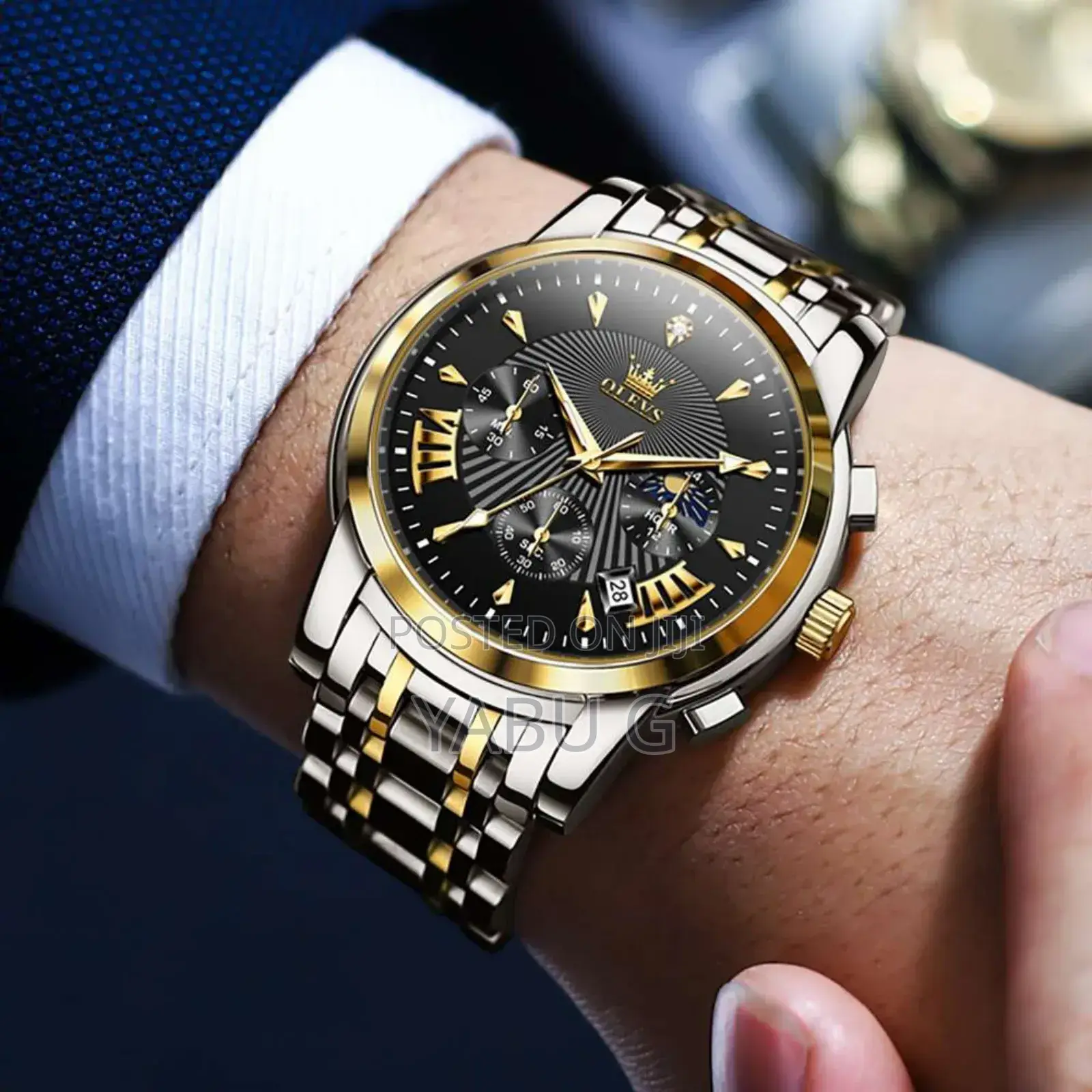 New Olevs Brand Men's Business Watch Luminous Waterproof