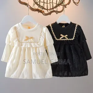 Mk- 0707 Girls Puffy Sleeve Dress Size: 1-4 Years