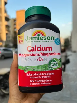 Original From Canada Jamieson 3 on 1 Magnesium,Calcium With D3 500 Tab