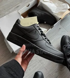 #Nike #Air Force 1'07 "#Triple Black" #Low Unisex Shoes