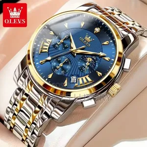 Olevs Analog Quartz Business Stainless Steel Waterproof Watch for Men