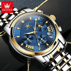 Olevs Analog Quartz Business Stainless Steel Waterproof Watch for Men