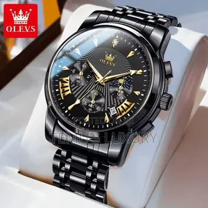 Olevs Mens Watches Chronograph Diamond Quartz Date Calendar Luxury