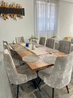 Dining 8 Sit Dark Sliver Dining Furniture 4