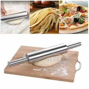 Stainless Steel Rolling Pin(የሊጥ መዳመጫ)