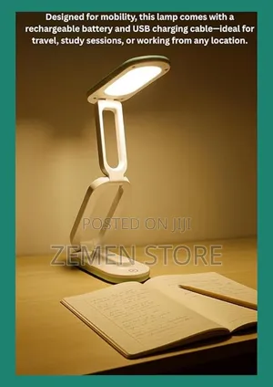 Foldable Rechargeable Led Desk Lamp - Adjustable Height Study Light