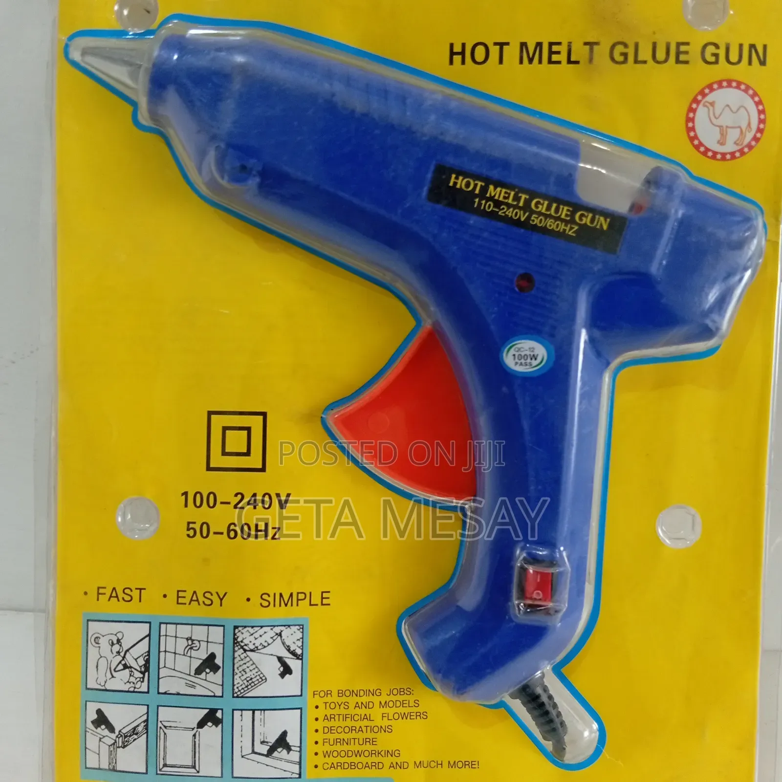 Glue Gun - Fast Heating, 100-240v Universal, Blue Home Repairs, Art
