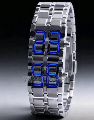 New Business Men's Stainless Steel Band Led Electronic Watch, Suitable