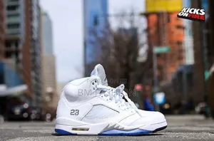 Air Jordan 5 Retro "Metallic White" Sneakers