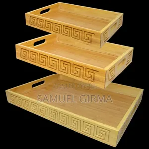 3 Pcs Bamboo Pallet Food Tray