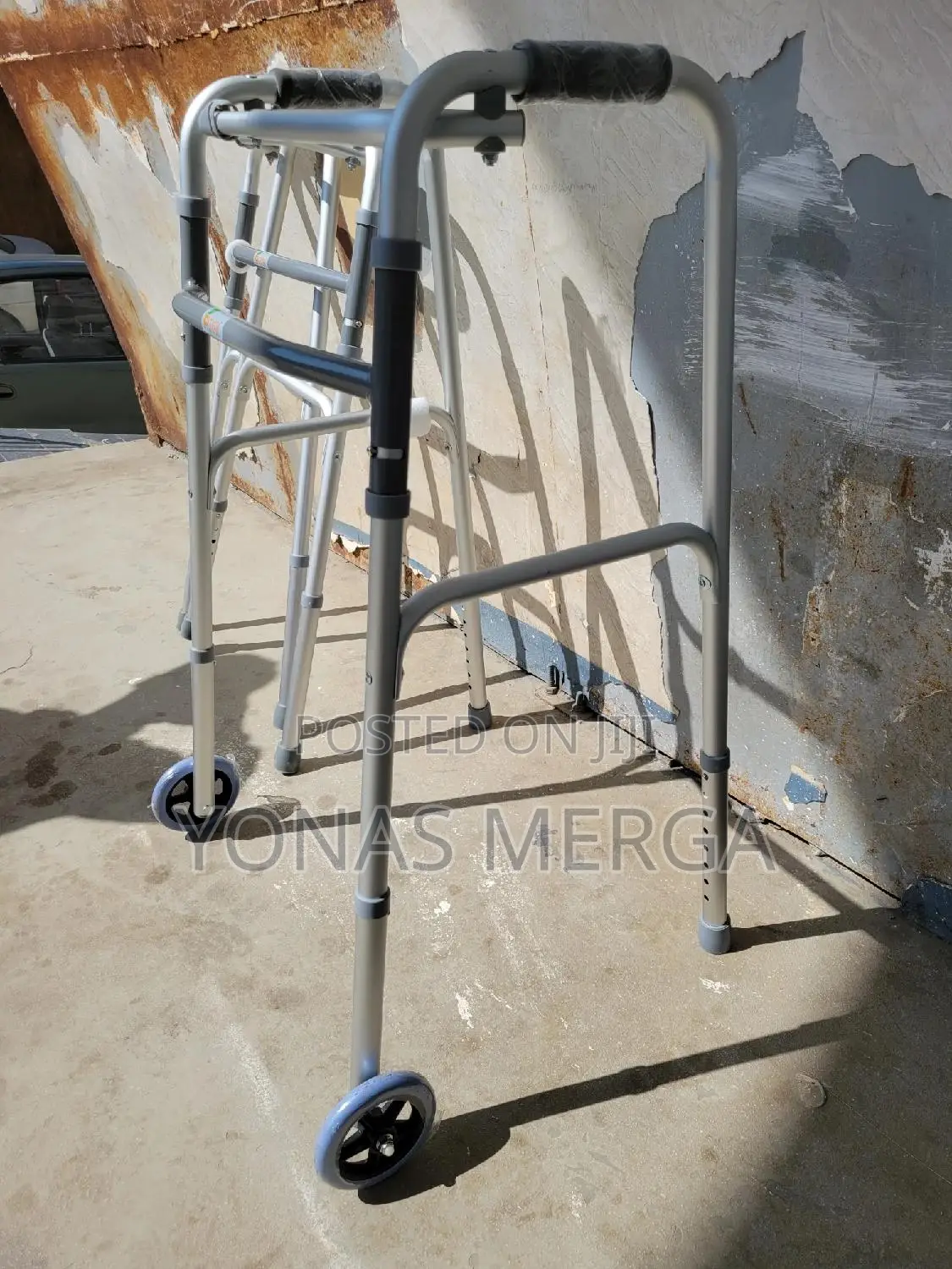 Aluminum Walker邮三disabled 2 Wheels in Front碎፼wheels, Rolling Walker