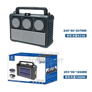 Dv668 Wireless Speaker Pure Bass Solar Panel Flash Light