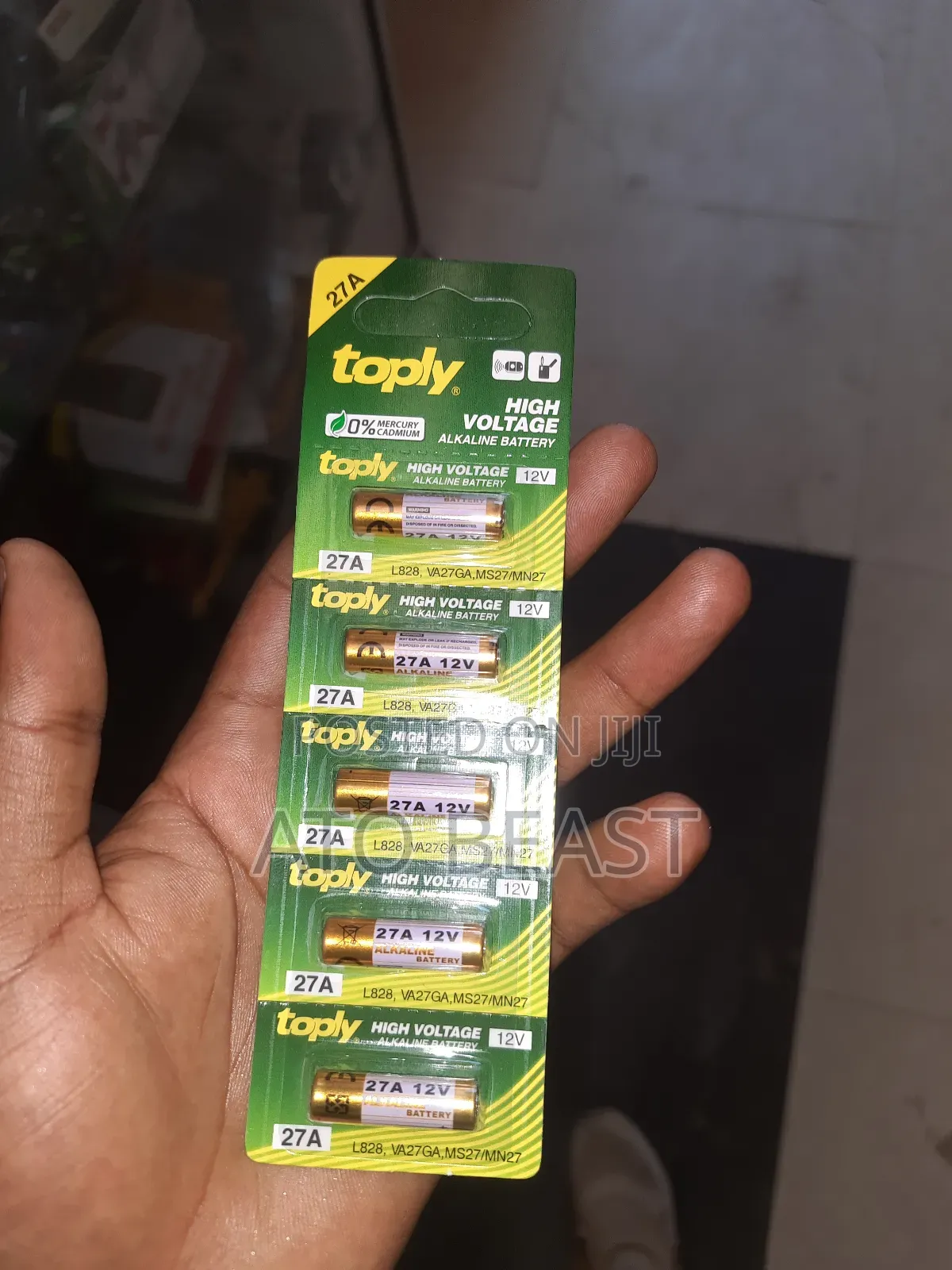 Pack Of Toply 27a 12v High Voltage Alkaline Batteries