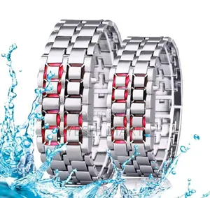Lover Watch Fashion Cool Lead Metal Wrist Watch Digital Stylish Rectan
