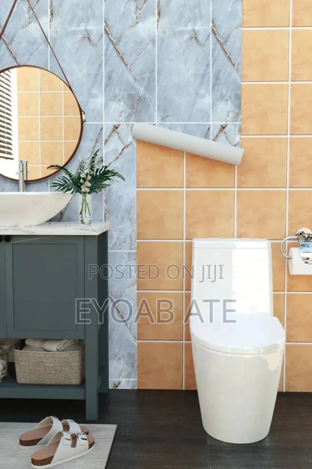 Marble Pattern Self Adhesive Wall Stickerየቤትውን ውበት አንድ ደረጃ ከፍ የሚያደርግ