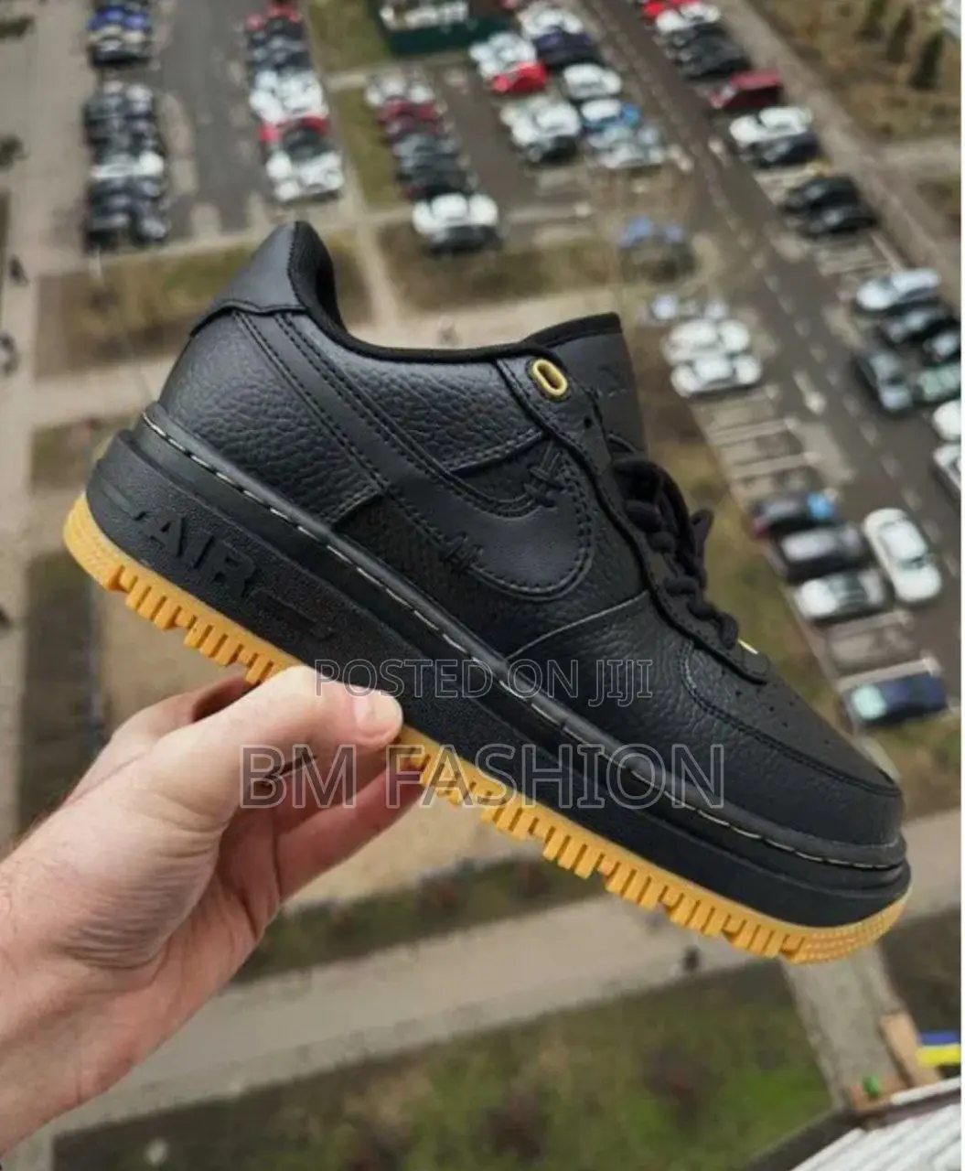 Nike Air Force 1 Luxe Black and Gum Stylish Shoes on Sale