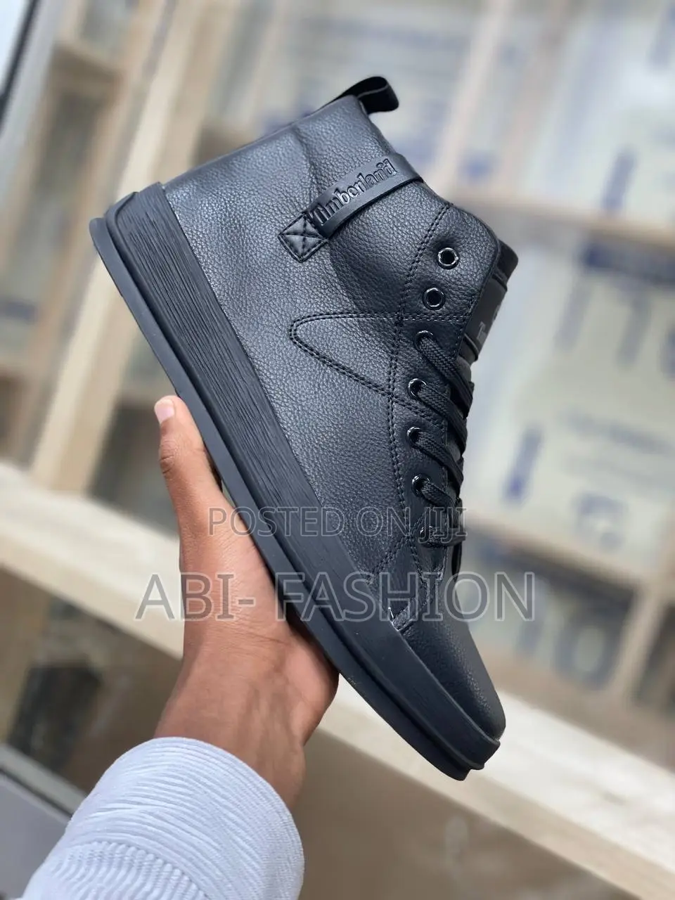 Timberland Shoe Leather Black Men's Premium Quality
