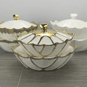 3 Set Oval Ceramic Bowis