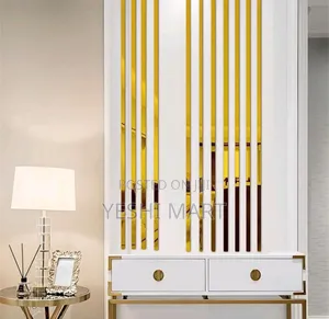 Self-Adhesive Waterproof Wall Sticker, Alloy Color Skirting Line, T