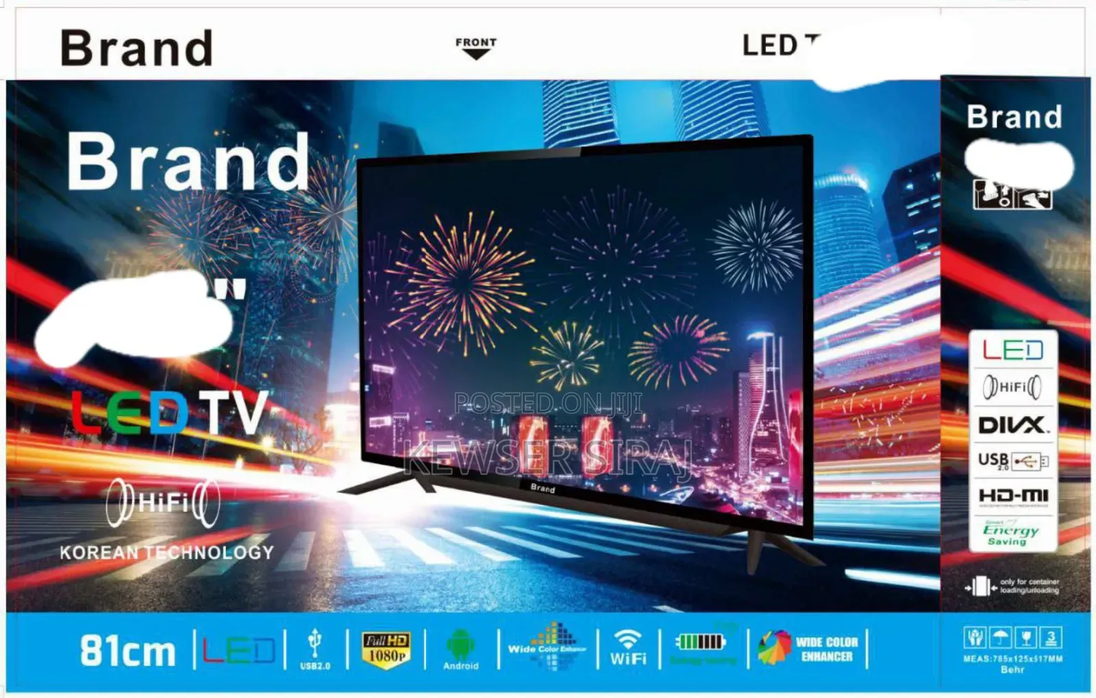 Brand Tv 55inch ደብል እስክሪኝ Smart Android