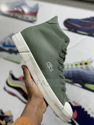 Lacoste Gripshot Mid Sneakers in a Green Color