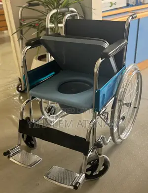 All-in-One Commode Wheelchair Foldable, Adjustable for Home Or