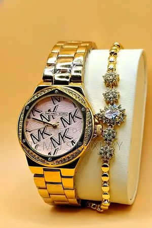 Michael Kors Gold-Tone Stainless Steel Ladies Watch With Bracelet