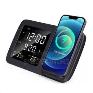 High Quality Rise Digital Alarm Clock Wireless Charger