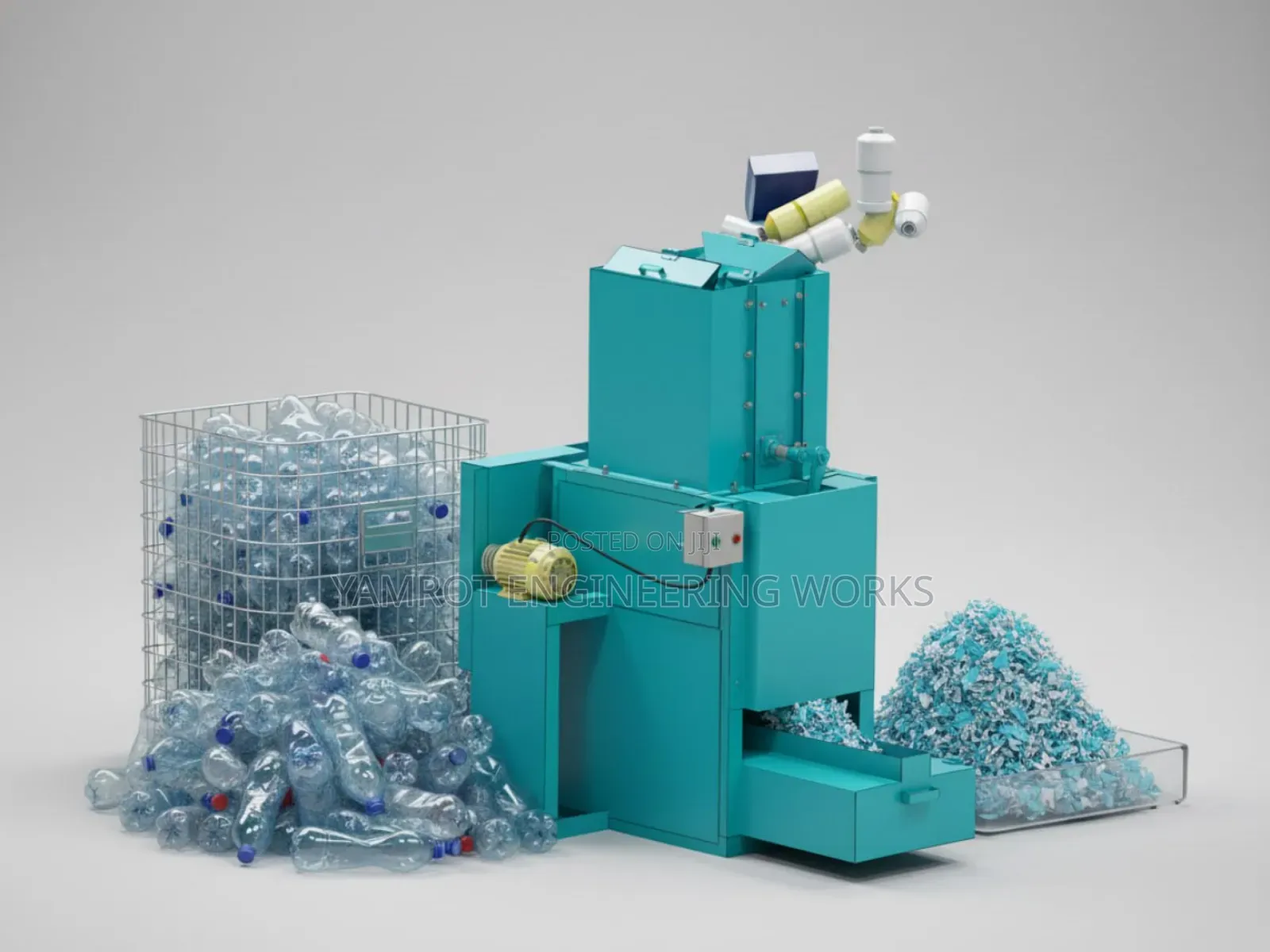 ፕላስቲክ እና ሀይላንድ መቆራረጫ ማሽን/Plastic and Water Bottles Crusher Machine