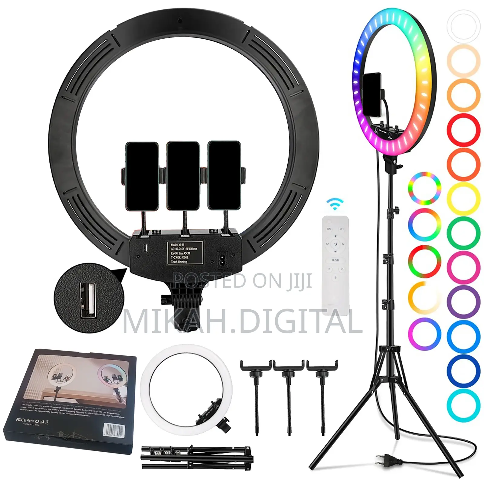 18 Inch RGB + White Ring Light | for Tiktok, Youtube Best Ringlight