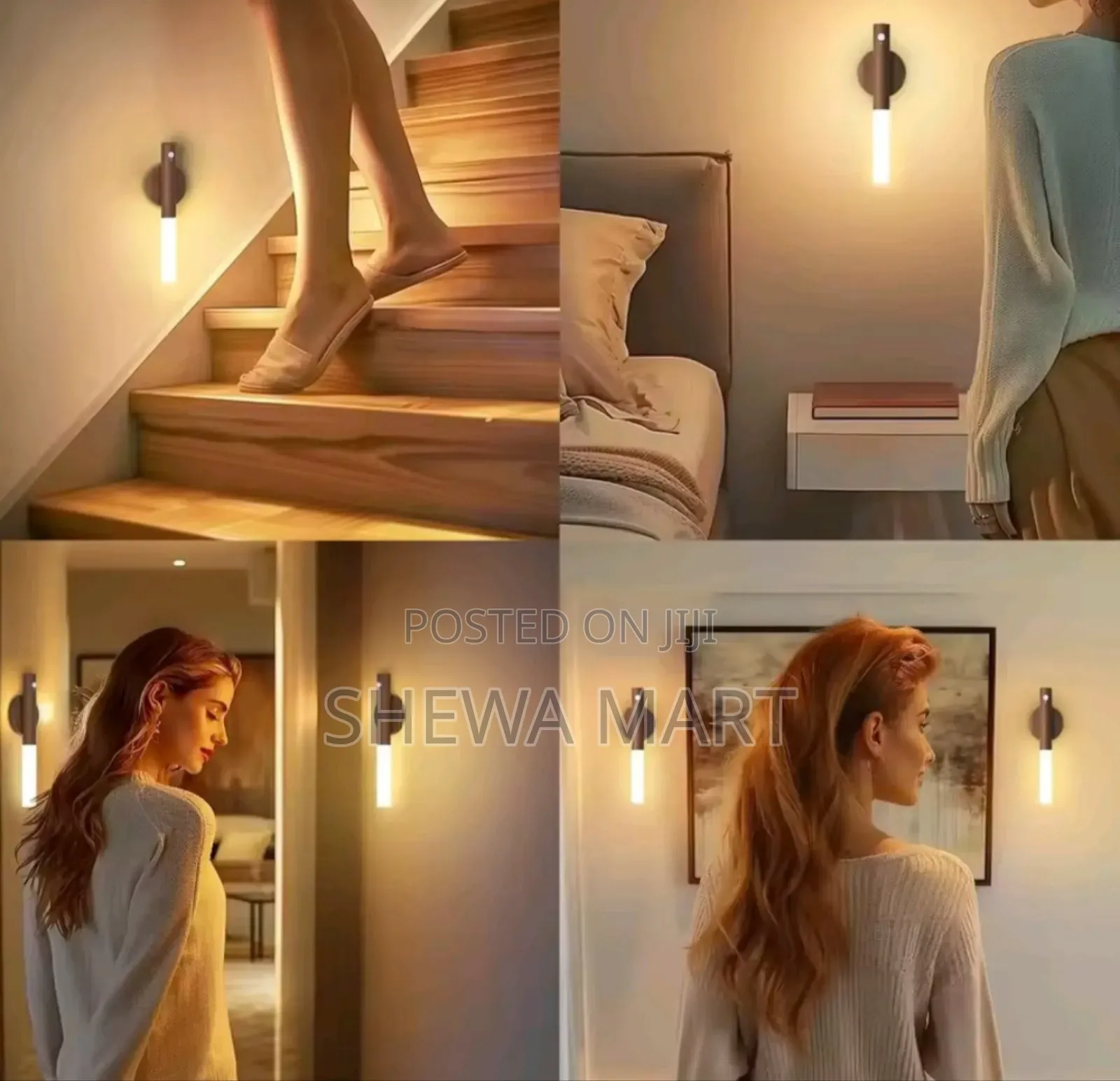 Imitation Wood Grain Smart Human Body Sensor Night Light, Led Rechar